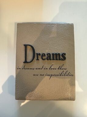 ME Makeover Essentials Beige Dreams Wall Plaque with Black Lettering